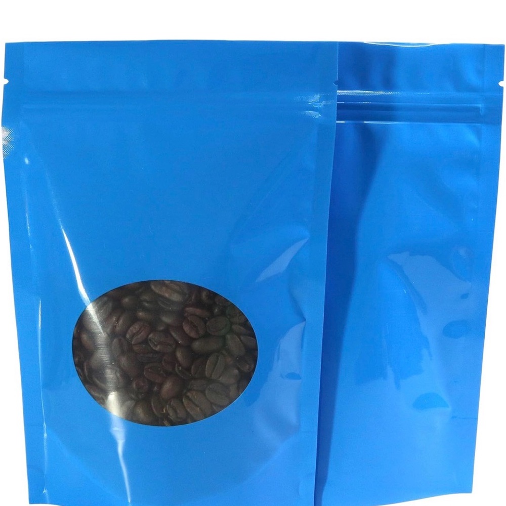 Blue Resealable Coffee Bags